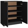 vidaXL Armoire &agrave; chaussures Noir 59x35x70 cm bois d'ing&eacute;nierie