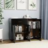 vidaXL Buffet noir brillant 88x30x70 cm bois d'ing&eacute;nierie