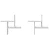 vidaXL Étagères murales 2 pcs blanc 38x12x38 cm bois d'ingénierie