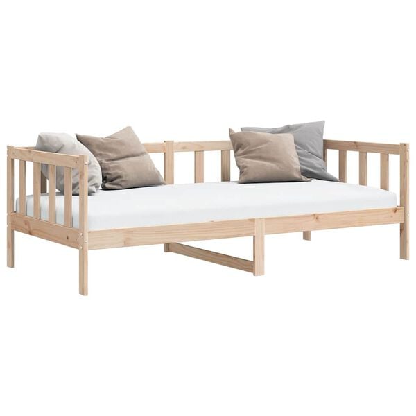 vidaXL Lit de jour sans matelas bois de pin massif 90x200 cm
