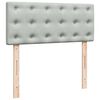 vidaXL Sommier &agrave; lattes de lit et matelas Gris clair 120x200cm Velours