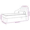 vidaXL Chaise longue avec traversin taupe tissu