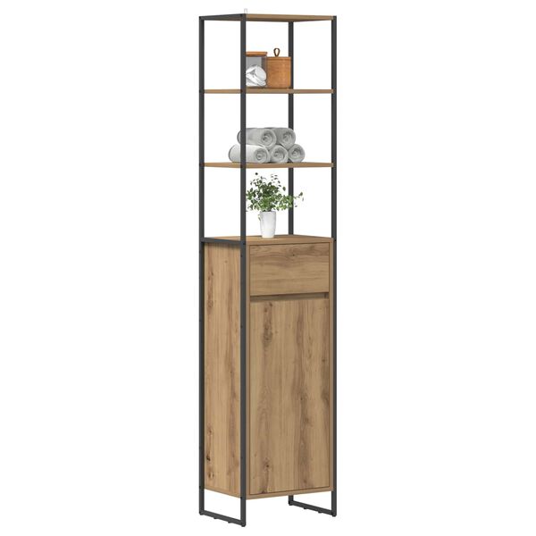 vidaXL Cabinet de salle de bain Ch&ecirc;ne artisan 40 x 30 x 180 cm