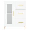 vidaXL Buffet haut Blanc 69,5x34x180 cm Bois d'ing&eacute;nierie