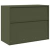 vidaXL Armoire de rangement Vert olive 90 x 40 x 70 cm Acier