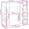 vidaXL Cadre de lit superpos&eacute; avec bureau Blanc 98,5 x 200 cm