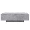 vidaXL Table basse avec lumières LED gris béton 100x100x31 cm