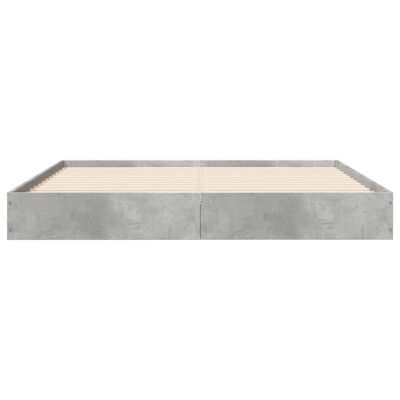 vidaXL Cadre de lit sans matelas gris béton 140x190 cm