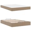 vidaXL Cadre de lit avec matelas Cappuccino 160 x 200 cm Faux cuir