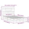 vidaXL Lit biblioth&egrave;que sans matelas blanc 135x190 cm bois pin massif