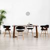 vidaXL Chaises à manger lot de 4 noir similicuir et bois courbé