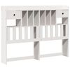 vidaXL Lit biblioth&egrave;que sans matelas blanc 150x200 cm bois pin massif