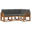 vidaXL Ensemble de canap&eacute;s d'ext&eacute;rieur 4 pc Naturel et Anthracite