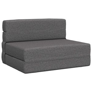 vidaXL Canap&eacute;-lit pliable Gris clair 100 x 80 x 60 cm Tissu