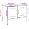 vidaXL Meubles TV 2 pcs rose 68x39x50,5 cm acier