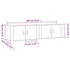 vidaXL Meubles TV muraux 2 pcs ch&ecirc;ne sonoma 80x34,5x40 cm