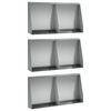 vidaXL Mur de sout&egrave;nement 6 pc 40 x 12 x 50 cm Acier galvanis&eacute; Argent&eacute;