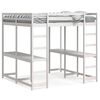 vidaXL Lit superpos&eacute; et bureau et &eacute;chelle 140x200cm bois de pin massif