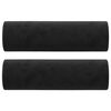 vidaXL Coussins d&eacute;coratifs lot de 2 Noir &Oslash;15x50 cm Velours