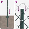 vidaXL Cl&ocirc;ture avec poteau Vert 0,8 x 10 m Acier et PVC