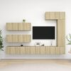 vidaXL Ensemble de meuble TV 7 pcs Ch&ecirc;ne sonoma Bois d'ing&eacute;nierie