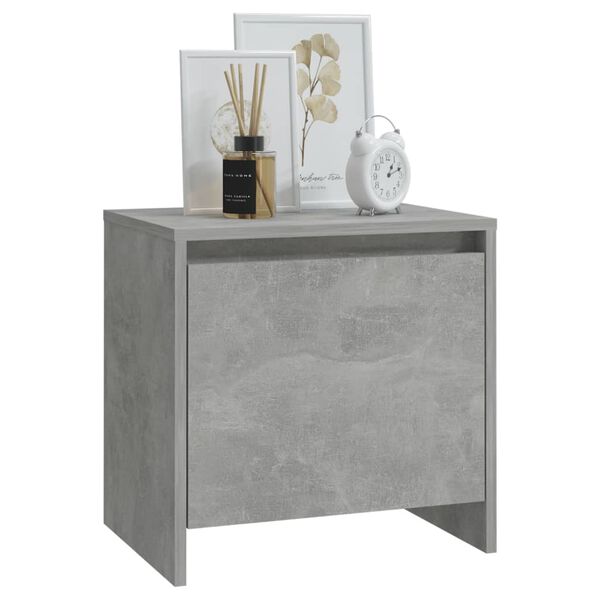 vidaXL Table de chevet gris b&eacute;ton 45x34x44,5 cm bois d'ing&eacute;nierie