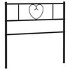vidaXL T&ecirc;te de lit de remplacement m&eacute;tal noir 90 cm