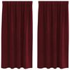 vidaXL Rideaux occultants 2 pc Bordeaux 140 x 175 cm Velours