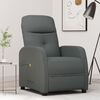 vidaXL Fauteuil de massage Gris fonc&eacute; Tissu