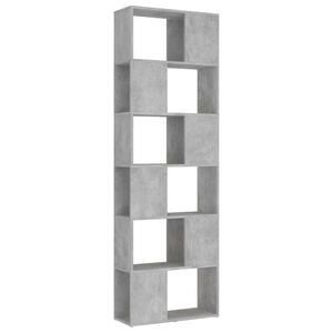 vidaXL Biblioth&egrave;que/S&eacute;parateur de pi&egrave;ce Gris b&eacute;ton 60x24x186 cm