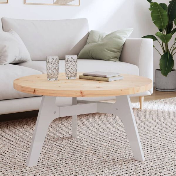 vidaXL Dessus de table rond &Oslash;80x3 cm bois de pin massif