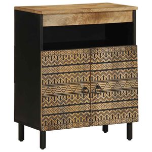 vidaXL Buffet 60x33,5x75 cm bois de manguier brut massif