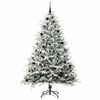 vidaXL Arbre de No&euml;l artificiel pr&eacute;-&eacute;clair&eacute; avec ensemble de boules