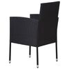 vidaXL Ensemble &agrave; manger de jardin 5 pcs Noir
