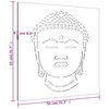 vidaXL D&eacute;coration murale jardin 55x55 cm motif de t&ecirc;te de bouddha