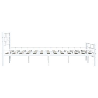 vidaXL Cadre de lit sans matelas blanc métal 140x200 cm