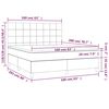 vidaXL Sommier &agrave; lattes de lit avec matelas Taupe 160x200 cm Tissu
