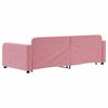 vidaXL Lit de jour avec gigogne sans matelas rose 90x200 cm