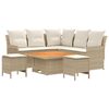 vidaXL Ensembles de meubles 6 pc Beige et cr&egrave;me Rotin PE