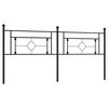 vidaXL T&ecirc;te de lit m&eacute;tal noir 200 cm