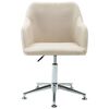 vidaXL Chaise pivotante de bureau Cr&egrave;me Tissu
