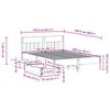 vidaXL Cadre de lit sans matelas cire marron 150x200cm bois pin massif