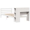 vidaXL Lit biblioth&egrave;que sans matelas blanc 90x200cm bois de pin massif