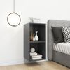 vidaXL Armoires murales 2 pcs Gris 37x37x37 cm Bois d&rsquo;ing&eacute;nierie