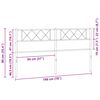 vidaXL T&ecirc;te de lit de remplacement m&eacute;tal blanc 193 cm
