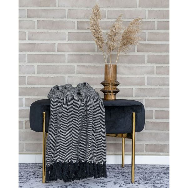 House Nordic Pouf Evie Noir