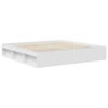 vidaXL Cadre de lit avec t&ecirc;te de lit Blanc 200 x 200 cm Pin massif