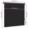 vidaXL Store roulant d'ext&eacute;rieur 160x250 cm Anthracite