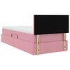 vidaXL Lit avec rangement et LED avec matelas Rose 90 x 190 cm Velours