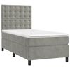 vidaXL Sommier &agrave; lattes de lit et matelas Gris clair 100x200cm Velours